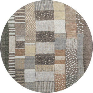 HomeRoots 8' X 10' Washable Area Rug in Brown, Ivory & Gray - Stylish, Durable, UV-Protected for High-Traffic Spaces 709460