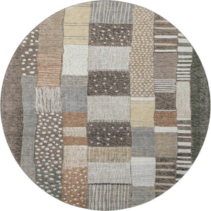 HomeRoots 8' X 10' Washable Area Rug in Brown, Ivory & Gray - Stylish, Durable, UV-Protected for High-Traffic Spaces 709460