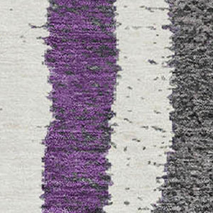 HomeRoots 8' X 10' Colorful Striped Washable Area Rug with UV Protection - Durable, Stain-Resistant Design! 709496