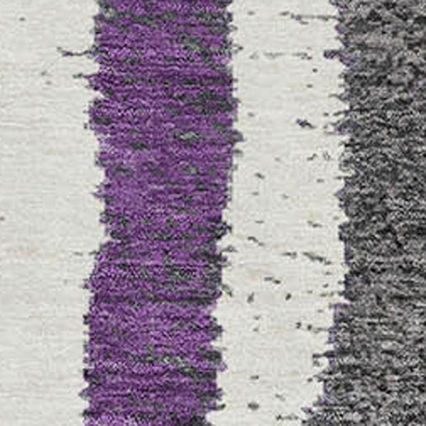 HomeRoots 8' X 10' Colorful Striped Washable Area Rug with UV Protection - Durable, Stain-Resistant Design! 709496