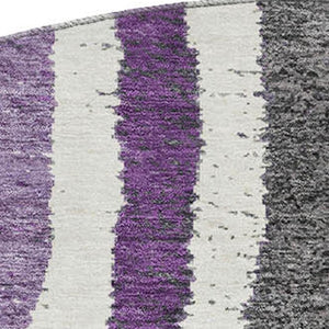 HomeRoots 8' X 10' Colorful Striped Washable Area Rug with UV Protection - Durable, Stain-Resistant Design! 709496