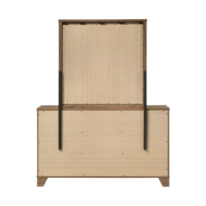 English Elm Contemporary Glam Twin Bed Set with Led Headboard Embossed Panels and Trundle Included B2741S00905