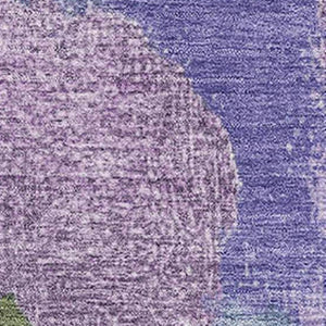 HomeRoots 9' X 12' Stylish Lavender Olive Green Abstract Area Rug – Washable, UV-Protected, Stain-Resistant! 709587