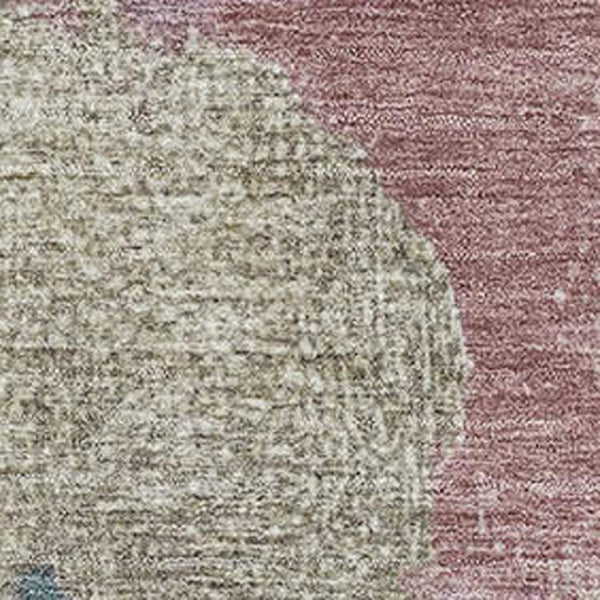 HomeRoots 9' X 12' Contemporary Mauve Beige Blush Abstract Area Rug - Washable, Stain Resistant & UV Protected 709593