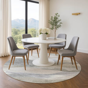 HomeRoots 8' X 10' Washable Area Rug - Modern Beige Gray Ivory Design with UV Protection for Active Homes 709610