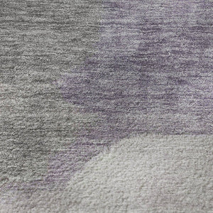 HomeRoots 8' X 10' Washable Purple Sage and Gray Abstract Area Rug with UV Protection - Stylish & Durable Design 709622