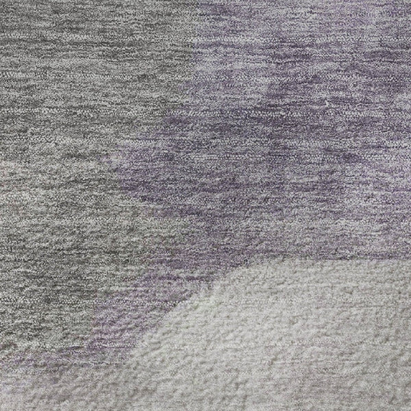 HomeRoots 8' X 10' Washable Purple Sage and Gray Abstract Area Rug with UV Protection - Stylish & Durable Design 709622