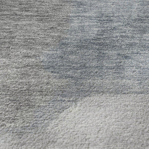 HomeRoots 8' X 10' Sky Blue and Beige Abstract Washable Area Rug with UV Protection for High-Traffic Homes 709628