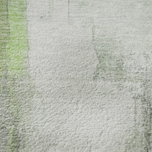 HomeRoots 8' X 10' Modern Abstract Washable Area Rug in Green, Gray & Ivory - UV Protected, Stain Resistant! 709652
