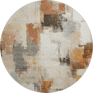 HomeRoots 8' X 10' Ivory Rust and Beige Abstract Area Rug - Stain-Resistant, UV Protected & Easy Care Design! 709658