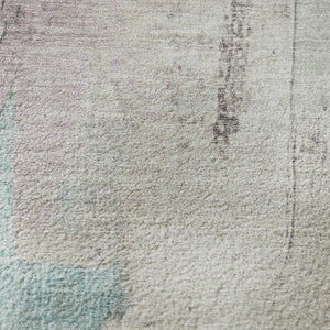 HomeRoots 8' X 10' Modern Abstract Area Rug in Teal, Beige & Gray - Washable, UV Protected & Stain Resistant 709694