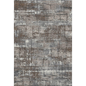 HomeRoots 8' Stylish Brown Taupe & Gray Geometric Washable Round Rug with UV Protection for Every Space 709699