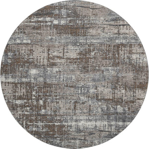 HomeRoots 8' X 10' Modern Geometric Area Rug in Brown Taupe & Gray – Washable, UV Protected, Durable Style 709700