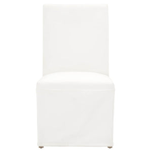 Essentials for Living Levi Slipcovered Dining Chair Set Upholstered Birch Base Livesmart Fabric Pair 7096UP.LPPRL/NGB