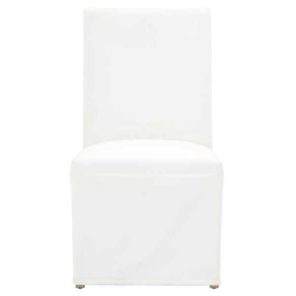 Essentials for Living Levi Slipcovered Dining Chair Set Upholstered Birch Base Livesmart Fabric Pair 7096UP.LPPRL/NGB