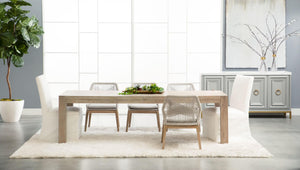 Essentials for Living Levi Slipcovered Dining Chair Set Upholstered Birch Base Livesmart Fabric Pair 7096UP.LPPRL/NGB