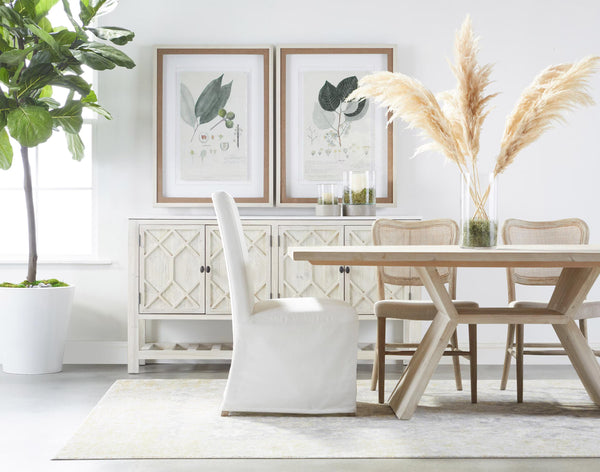 Essentials for Living Levi Slipcovered Dining Chair Set Upholstered Birch Base Livesmart Fabric Pair 7096UP.LPPRL/NGB