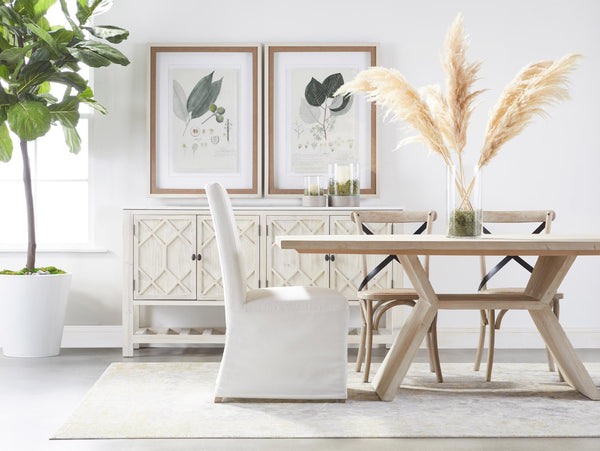 Essentials for Living Levi Slipcovered Dining Chair Set Upholstered Birch Base Livesmart Fabric Pair 7096UP.LPPRL/NGB