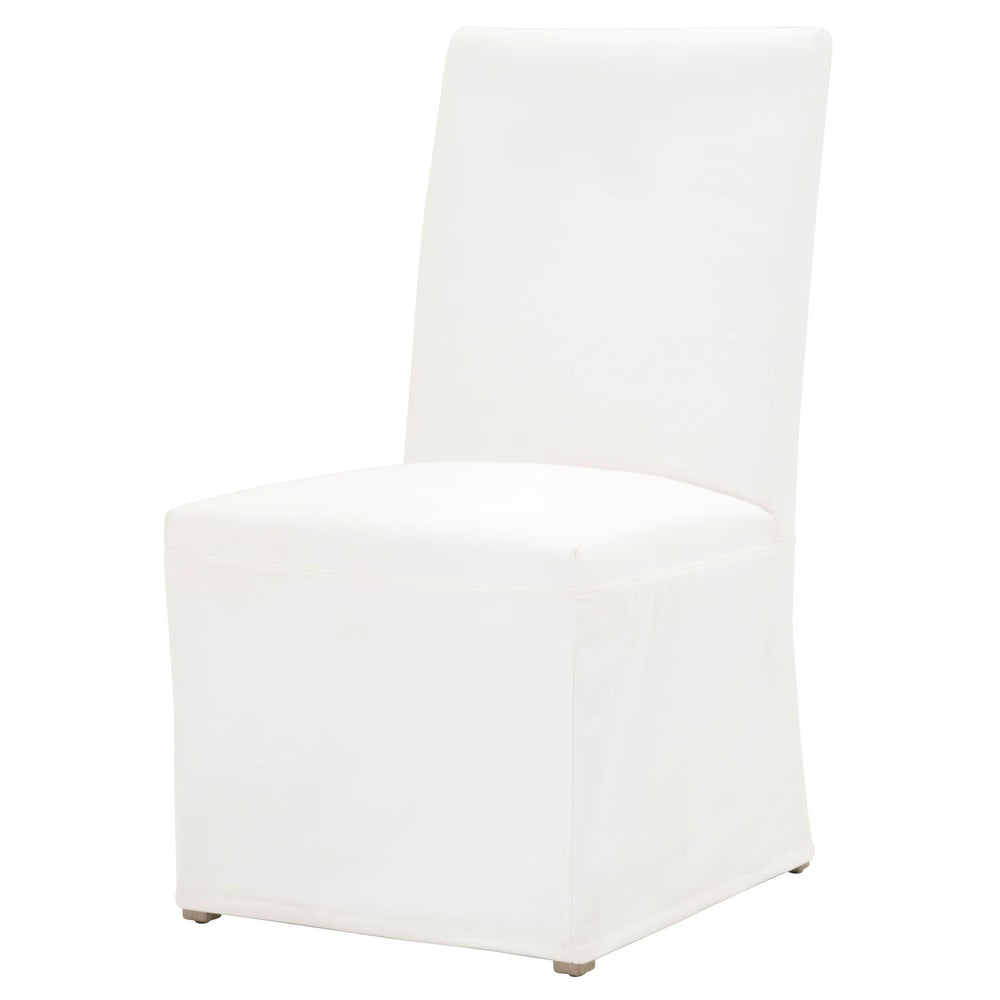 Essentials for Living Levi Slipcovered Dining Chair Set Upholstered Birch Base Livesmart Fabric Pair 7096UP.LPPRL/NGB