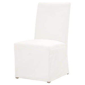 Essentials for Living Levi Slipcovered Dining Chair Set Upholstered Birch Base Livesmart Fabric Pair 7096UP.LPPRL/NGB