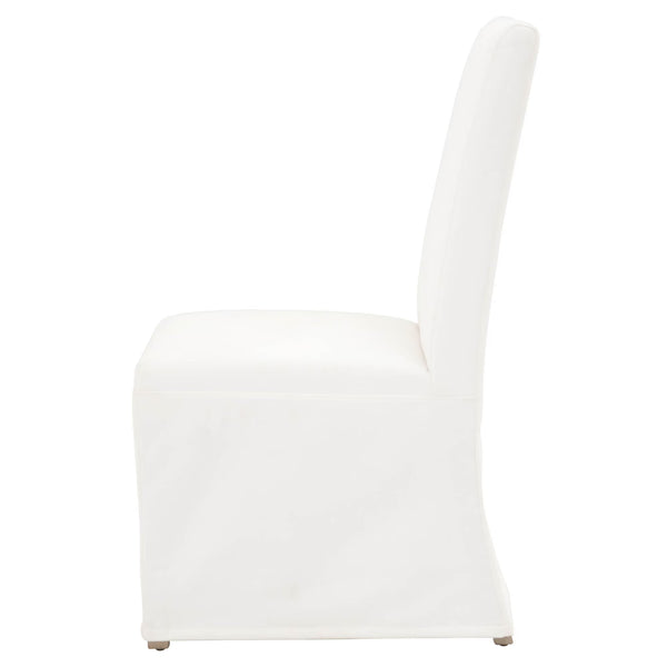Essentials for Living Levi Slipcovered Dining Chair Set Upholstered Birch Base Livesmart Fabric Pair 7096UP.LPPRL/NGB