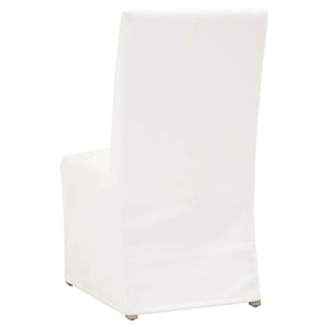 Essentials for Living Levi Slipcovered Dining Chair Set Upholstered Birch Base Livesmart Fabric Pair 7096UP.LPPRL/NGB