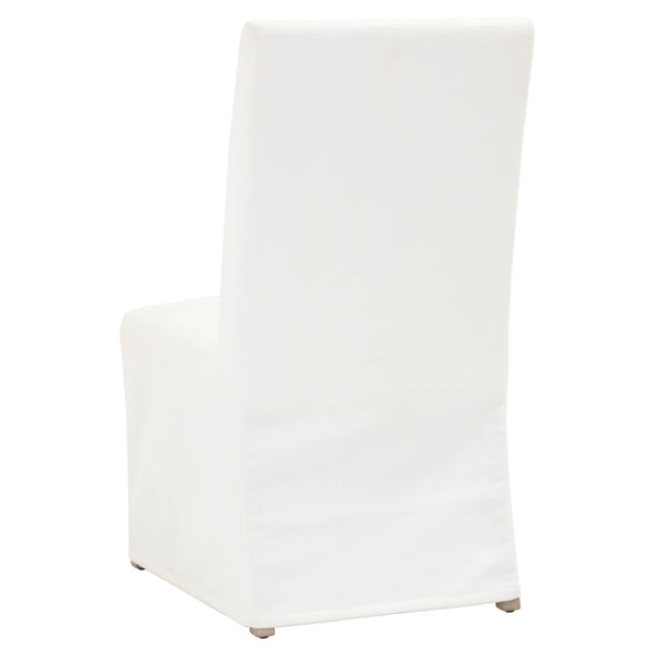 Essentials for Living Levi Slipcovered Dining Chair Set Upholstered Birch Base Livesmart Fabric Pair 7096UP.LPPRL/NGB