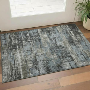 HomeRoots 5' X 8' Charcoal Gray & Taupe Geometric Washable Area Rug – Stylish, Durable, UV & Stain Resistant! 709704