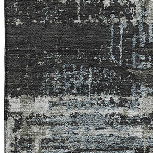 HomeRoots 5' X 8' Charcoal Gray & Taupe Geometric Washable Area Rug – Stylish, Durable, UV & Stain Resistant! 709704