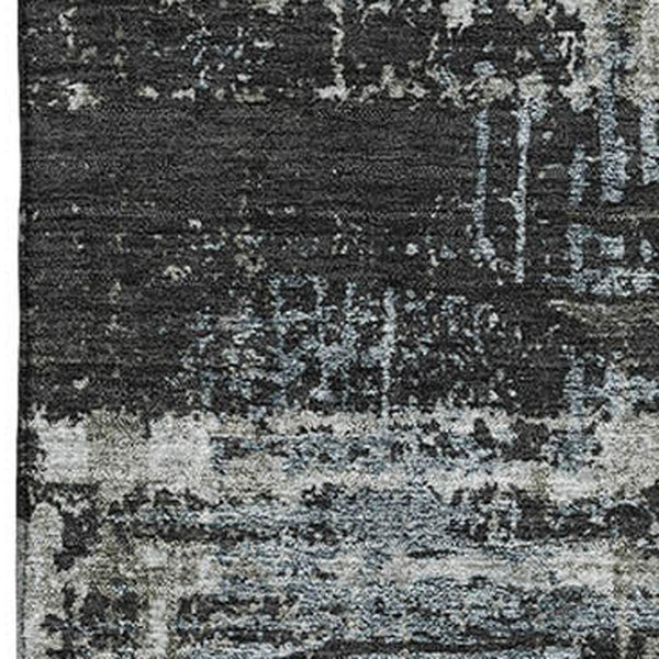 HomeRoots 5' X 8' Charcoal Gray & Taupe Geometric Washable Area Rug – Stylish, Durable, UV & Stain Resistant! 709704