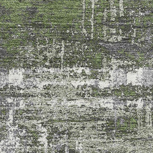 HomeRoots 10' X 14' Olive Green, Ivory & Gray Geometric Area Rug – Stylish, Washable, UV Protected & Durable! 709726