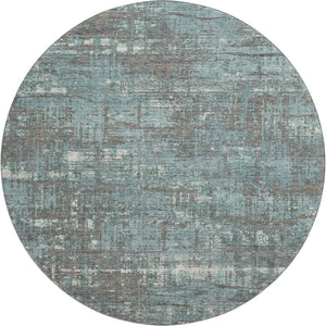 HomeRoots 8' X 10' Stylish Geometric Area Rug in Taupe, Teal & Ivory – Washable, UV-Protected & Kid-Friendly! 709742