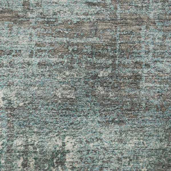 HomeRoots 8' X 10' Stylish Geometric Area Rug in Taupe, Teal & Ivory – Washable, UV-Protected & Kid-Friendly! 709742