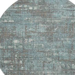 HomeRoots 8' X 10' Stylish Geometric Area Rug in Taupe, Teal & Ivory – Washable, UV-Protected & Kid-Friendly! 709742