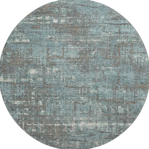 HomeRoots 8' X 10' Stylish Geometric Area Rug in Taupe, Teal & Ivory – Washable, UV-Protected & Kid-Friendly! 709742