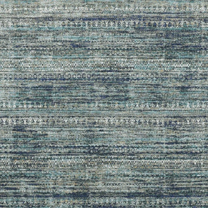 HomeRoots 5' X 8' Stylish Teal, Taupe & Beige Striped Area Rug - Washable, UV-Protected, Durable & Non-Slip! 709752