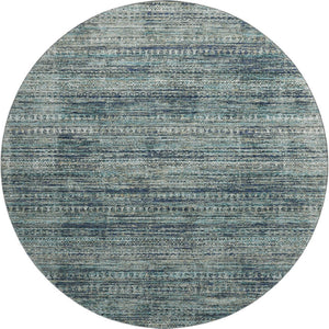 HomeRoots 8' X 10' Striped Washable Area Rug in Teal, Taupe & Beige - Durable, UV-Protected & Stain-Resistant 709754