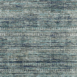 HomeRoots 9' X 12' Stylish Teal Taupe Beige Striped Washable Area Rug with UV Protection for High-Traffic Areas 709755