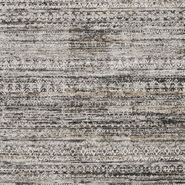 HomeRoots 5' X 8' Elegant Taupe Brown and Ivory Striped Washable Area Rug with UV Protection for Homes 709758
