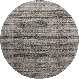 HomeRoots 8' X 10' Stylish Taupe Brown & Ivory Striped Washable Area Rug with UV Protection for Everyday Use 709760