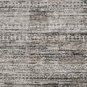 HomeRoots 9' X 12' Taupe Brown And Ivory Striped Area Rug – Durable, Washable, UV Resistant for Busy Homes 709761