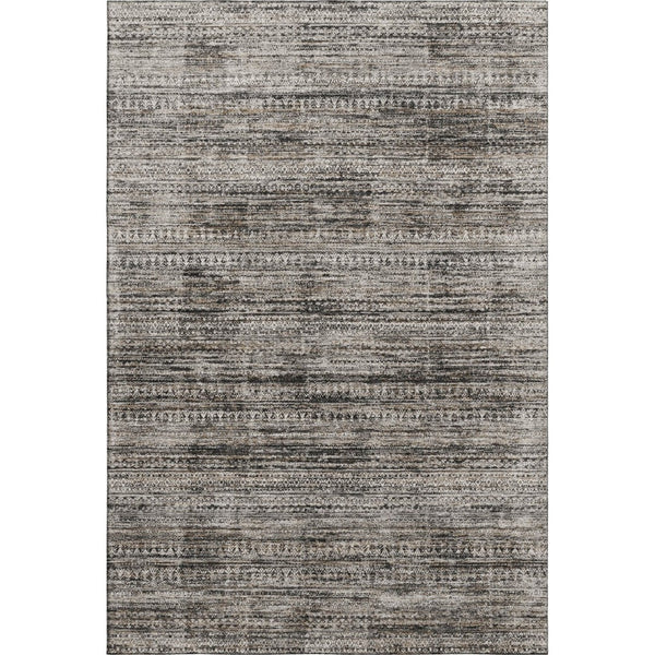 HomeRoots 10' X 14' Taupe Brown & Ivory Striped Washable Area Rug - UV Protection, Stain-Resistant, Durable Design 709762