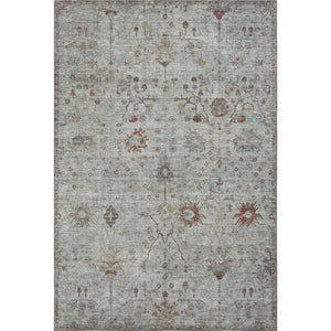 HomeRoots 5' X 8' Gray Copper & Silver Oriental Area Rug - Machine Washable, UV Protected & Stain Resistant! 709770