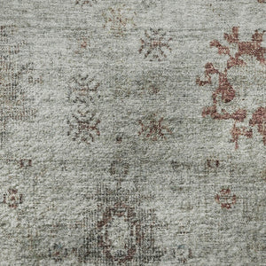 HomeRoots 8' X 10' Gray Copper Silver Washable Area Rug – UV Protected, Durable, Stain-Resistant for Home Use 709772