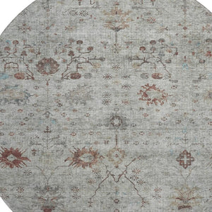 HomeRoots 8' X 10' Gray Copper Silver Washable Area Rug – UV Protected, Durable, Stain-Resistant for Home Use 709772