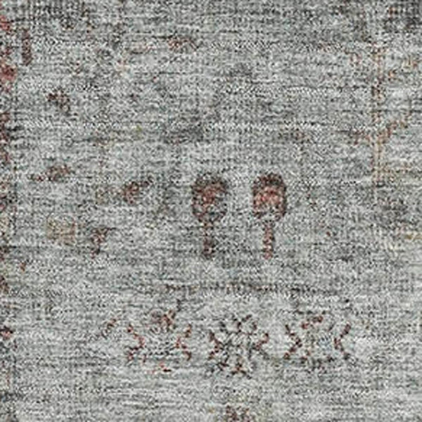 HomeRoots 9' X 12' Gray Copper & Silver Oriental Washable Area Rug - Durable, UV-Protected & Stylish Design 709773