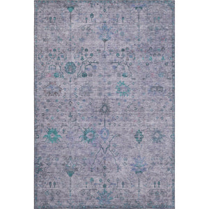 HomeRoots 10' X 14' Luxurious Lavender and Teal Oriental Area Rug - Stain Resistant, UV Protected & Washable! 709780