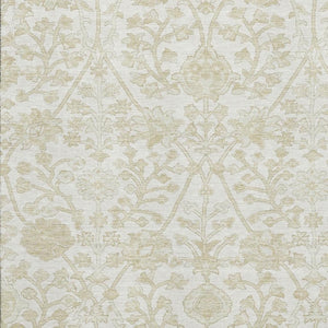 HomeRoots 5' X 8' Floral Area Rug in Ivory & Beige – Washable, UV-Protected, Stain-Resistant for Busy Homes 709782