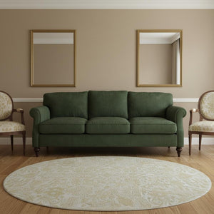 HomeRoots 8' X 10' Ivory Floral Area Rug - Washable, Stain-Resistant, UV Protected for Durable Everyday Use 709784