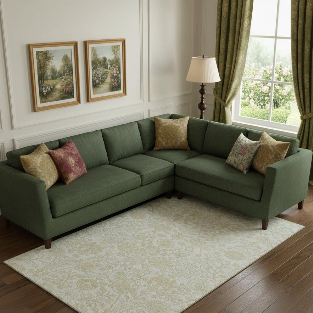 HomeRoots 10' X 14' Elegant Ivory & Beige Floral Washable Area Rug - UV Resistant, Durable, & Stylish Home Decor 709786